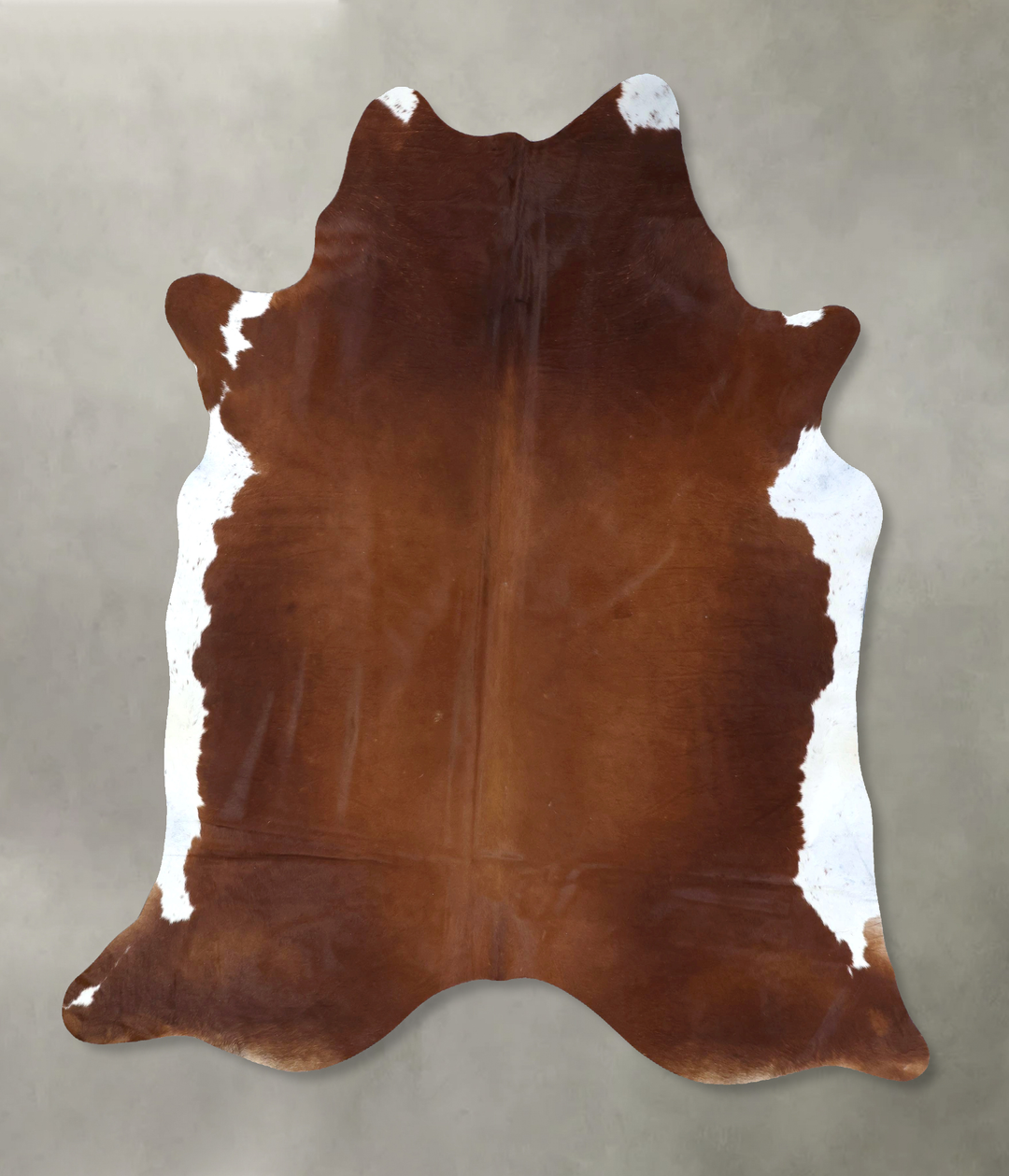 Brown and White Regular XX-Large Brazilian Cowhide Rug 7'11"H x 6'11"W