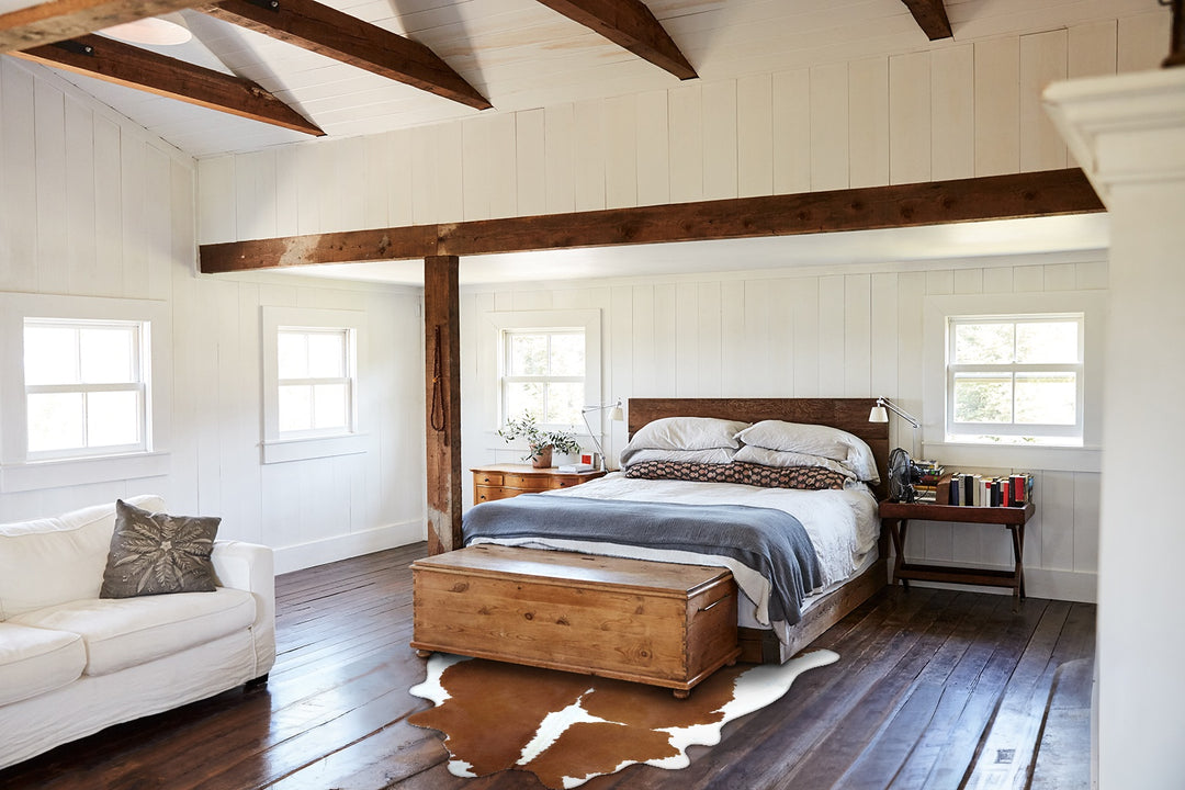 Brown and White XX-Large Brazilian Cowhide Rug 7'6"H x 6'10"W #B20062