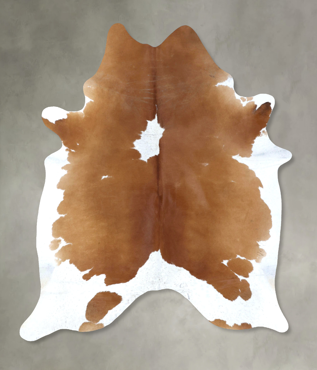 Brown and White X-Large Brazilian Cowhide Rug 7'11"H x 6'4"W #B20063 b