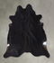 Solid Black XX-Large Brazilian Cowhide Rug 7'6