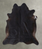 Solid Black X-Large Brazilian Cowhide Rug 6'11