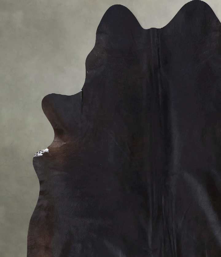 Solid Black X-Large Brazilian Cowhide Rug 6'11"H x 6'8"W #B20120 by Hudson Hides