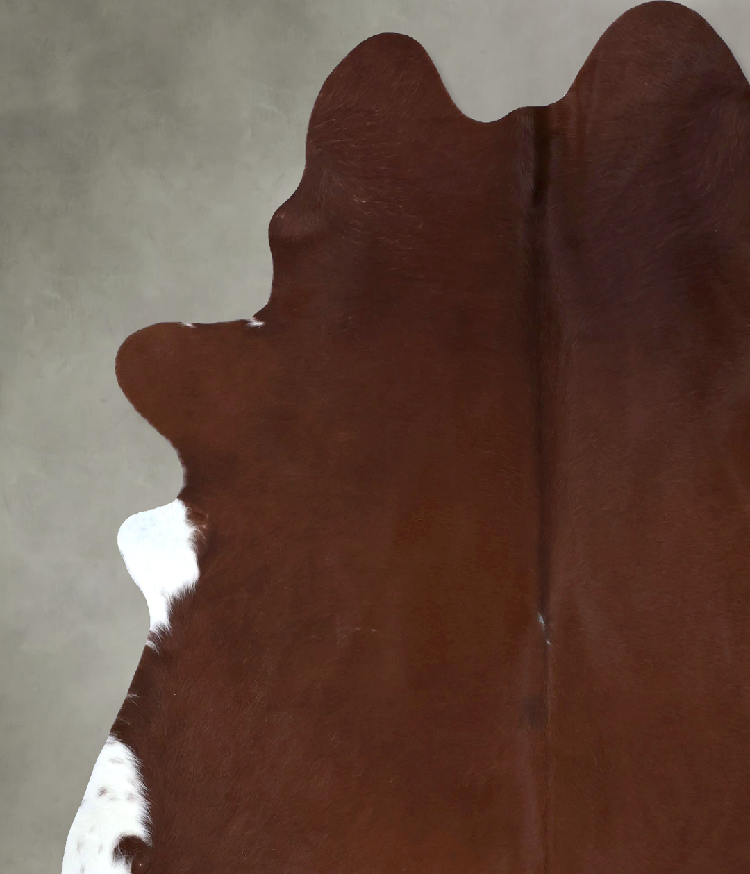 Brown and White Regular X-Large Brazilian Cowhide Rug 7'7"H x 6'7"W #B