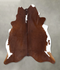 Brown and White Regular XX-Large Brazilian Cowhide Rug 7'7