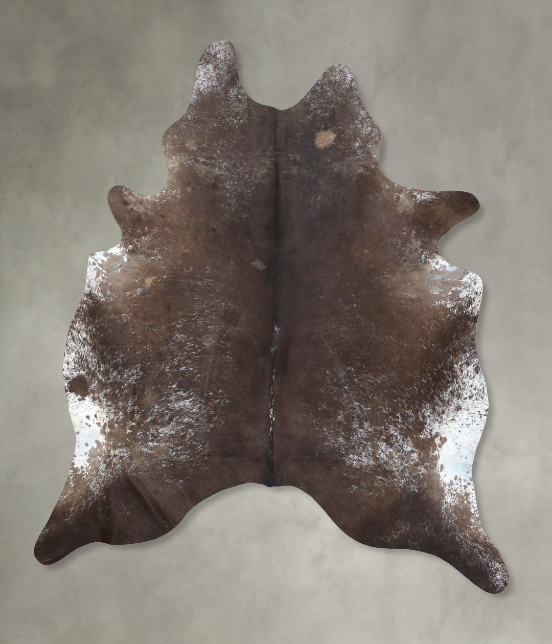 Salt and Pepper Brown XX-Large Brazilian Cowhide Rug 8'7"H x 6'10"W #B