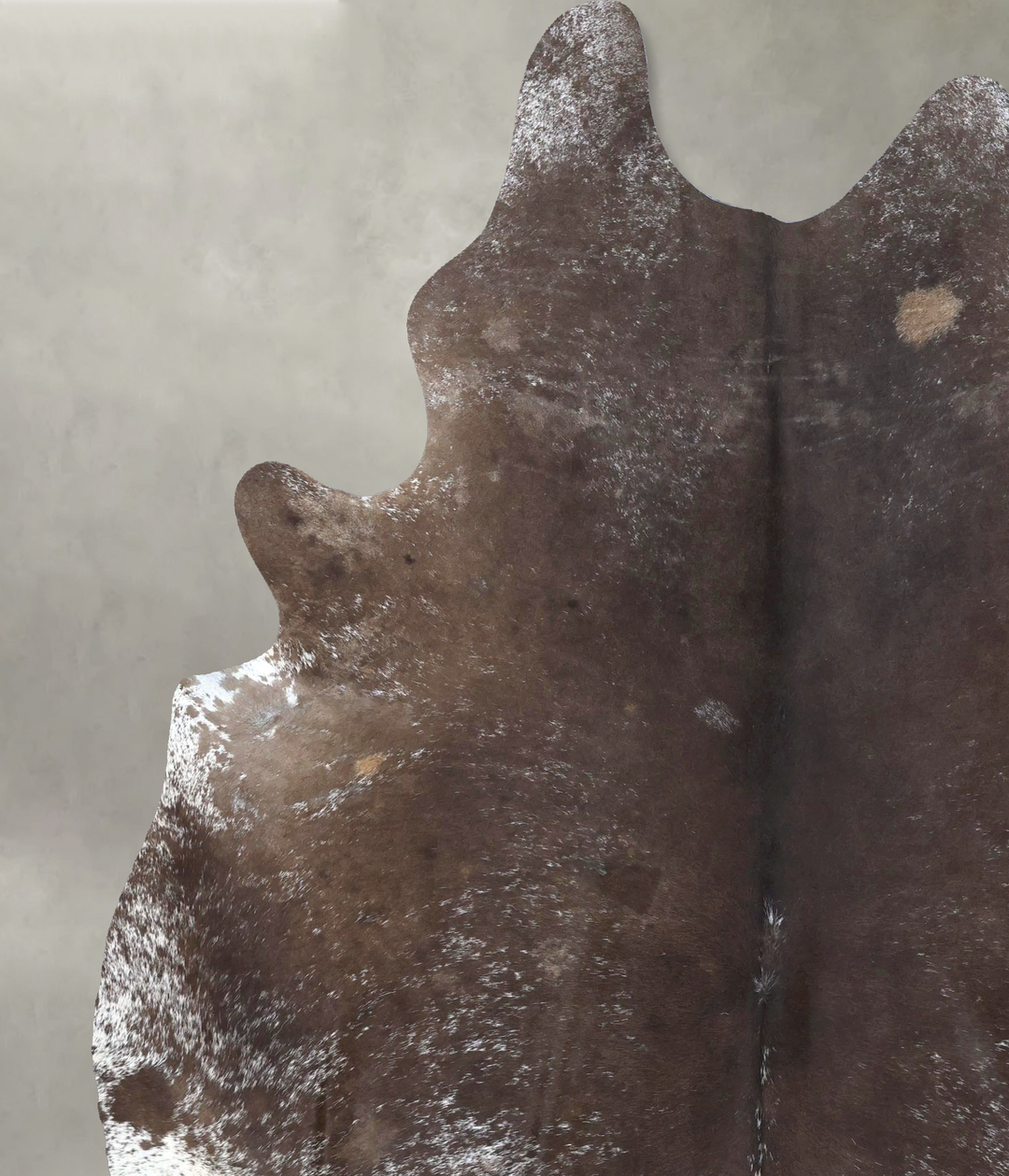 Salt and Pepper Brown XX-Large Brazilian Cowhide Rug 8'7"H x 6'10"W #B