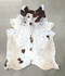 Salt and Pepper Brown XX-Large Brazilian Cowhide Rug 8'4