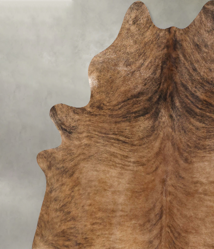 Medium Brindle XX-Large Brazilian Cowhide Rug 8'1"H x 6'10"W #B20179 by Hudson Hides