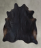 Solid Black XX-Large Brazilian Cowhide Rug 8'2