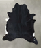 Solid Black XX-Large Brazilian Cowhide Rug 8'8