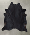 Solid Black XX-Large Brazilian Cowhide Rug 7'6