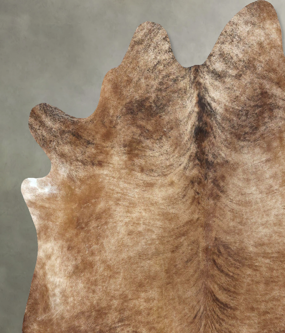 Light Brindle XX-Large Brazilian Cowhide Rug 7'9"H x 7'1"W #B20277 by