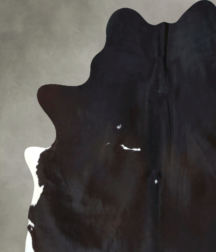 Black and White XX-Large Brazilian Cowhide Rug 8'4"H x 7'3"W #B20288 by Hudson Hides