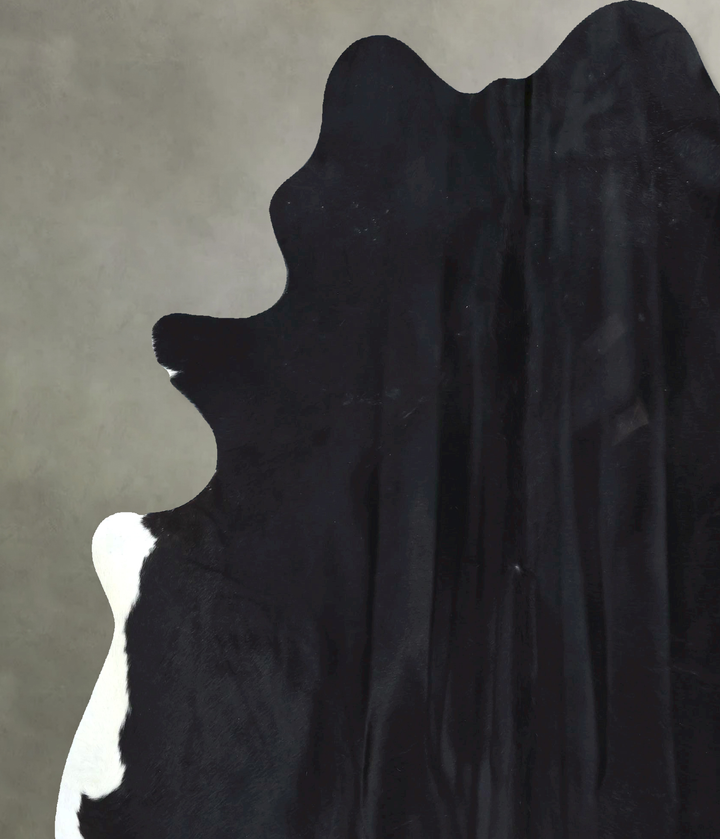 Black and White XX-Large Brazilian Cowhide Rug 7'8"H x 6'7"W #B20293 by Hudson Hides