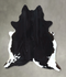 Black and White XX-Large Brazilian Cowhide Rug 8'1