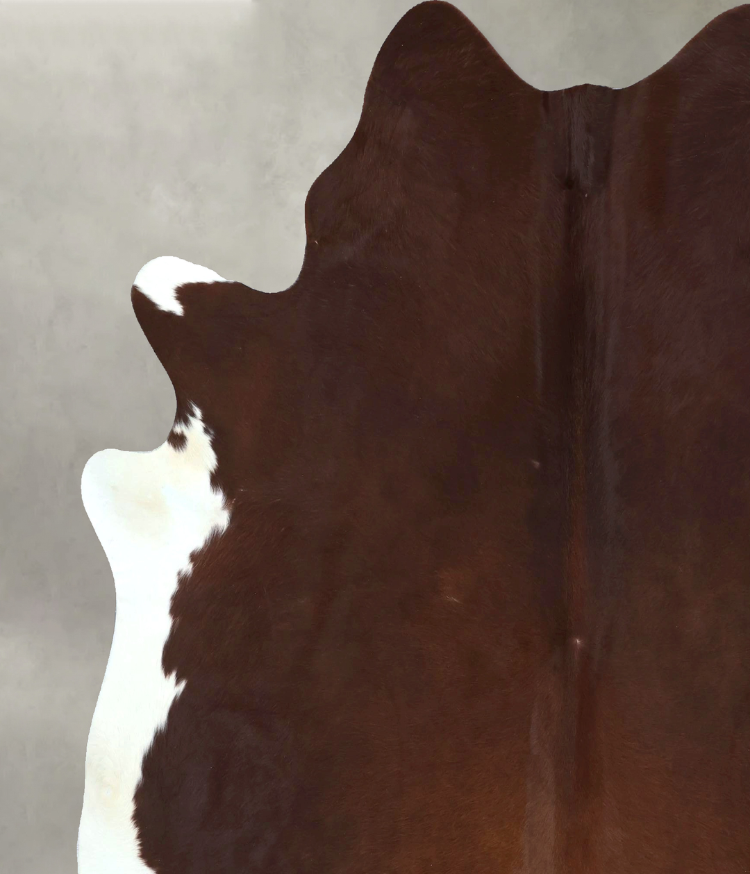 Brown and White XX-Large Brazilian Cowhide Rug 7'8"H x 6'9"W #B20341 b