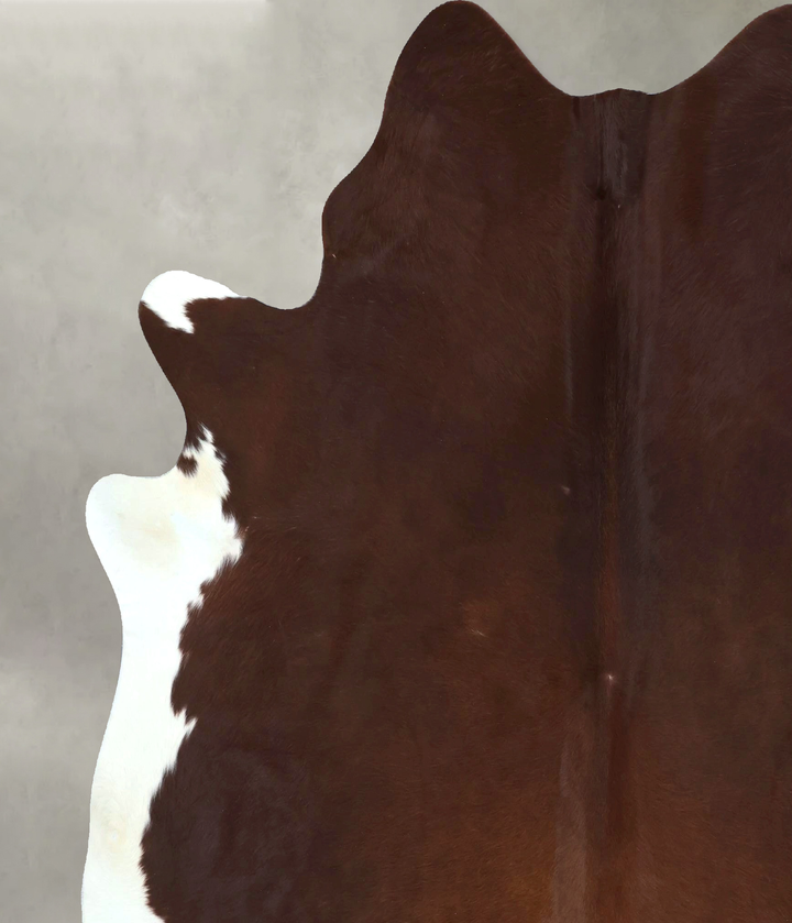 Brown and White XX-Large Brazilian Cowhide Rug 7'8"H x 6'9"W #B20341 by Hudson Hides