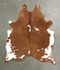 Brown and White X-Large Brazilian Cowhide Rug 7'9