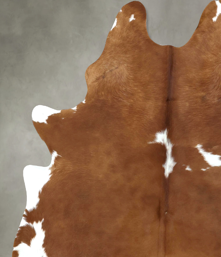 Brown and White X-Large Brazilian Cowhide Rug 7'9"H x 5'11"W #B20363 by Hudson Hides