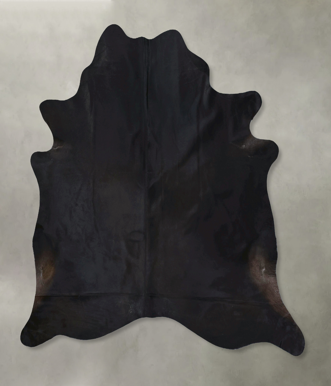 Solid Black XX-Large Brazilian Cowhide Rug 7'6"H x 7'0"W #B20370 by Hu