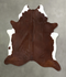 Brown and White Regular XX-Large Brazilian Cowhide Rug 8'3