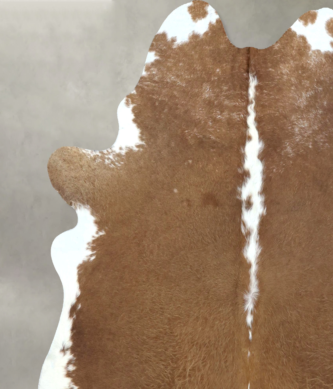 Brown and White Regular X-Large Brazilian Cowhide Rug 7'4"H x 6'7"W #B
