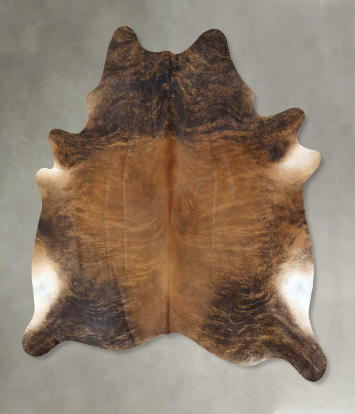 Medium Brindle XX-Large Brazilian Cowhide Rug 8'6"H x 7'0"W #B20402 by Hudson Hides