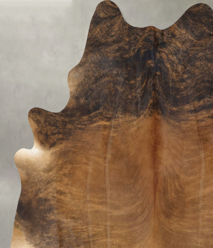 Medium Brindle XX-Large Brazilian Cowhide Rug 8'6"H x 7'0"W #B20402 by Hudson Hides
