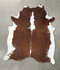 Brown and White Regular XX-Large Brazilian Cowhide Rug 8'10