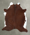 Brown and White Regular XX-Large Brazilian Cowhide Rug 8'4