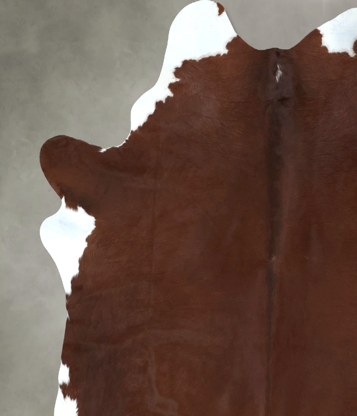 Brown and White Regular XX-Large Brazilian Cowhide Rug 8'4"H x 6'11"W #B20491 by Hudson Hides