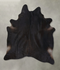 Solid Black XX-Large Brazilian Cowhide Rug 8'4