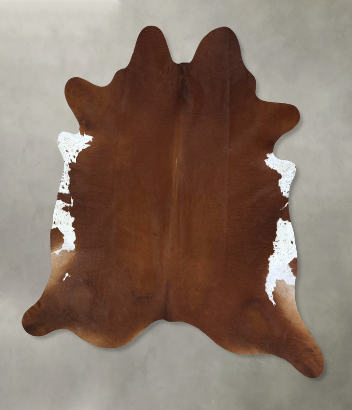 Brown and White Regular XX-Large Brazilian Cowhide Rug 7'11"H x 7'4"W #B20512 by Hudson Hides