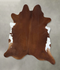 Brown and White Regular XX-Large Brazilian Cowhide Rug 7'11