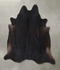Solid Black XX-Large Brazilian Cowhide Rug 7'7