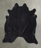 Solid Black XX-Large Brazilian Cowhide Rug 7'5