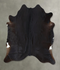 Solid Black XX-Large Brazilian Cowhide Rug 7'7