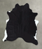 Solid Black XX-Large Brazilian Cowhide Rug 7'10