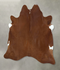 Solid Brown XX-Large Brazilian Cowhide Rug 7'11