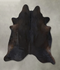 Solid Black X-Large Brazilian Cowhide Rug 7'2