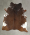 Brown and White Regular X-Large Brazilian Cowhide Rug 7'7