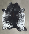 Salt and Pepper Black XX-Large Brazilian Cowhide Rug 7'9