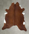 Brown and White Regular XX-Large Brazilian Cowhide Rug 8'5