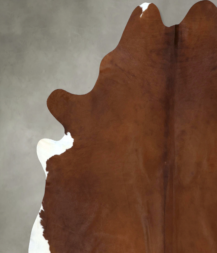 Brown and White Regular XX-Large Brazilian Cowhide Rug 8'5"H x 7'5"W #B20658 by Hudson Hides