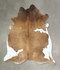 Beige and White XX-Large Brazilian Cowhide Rug 8'8