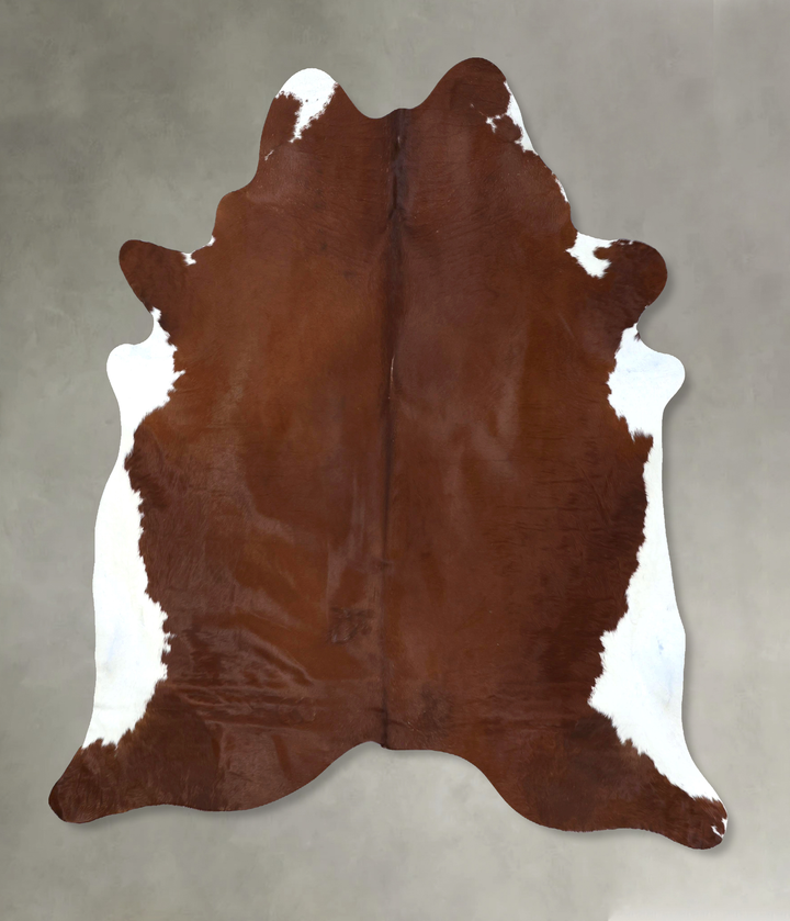 Brown and White Regular XX-Large Brazilian Cowhide Rug 8'3"H x 6'10"W #B20733 by Hudson Hides