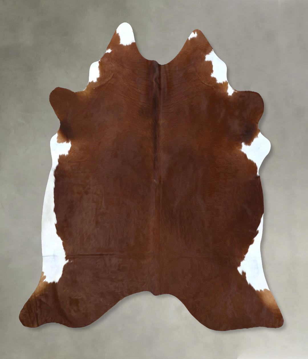 Brown and White Regular XX-Large Brazilian Cowhide Rug 7'9"H x 7'5"W #