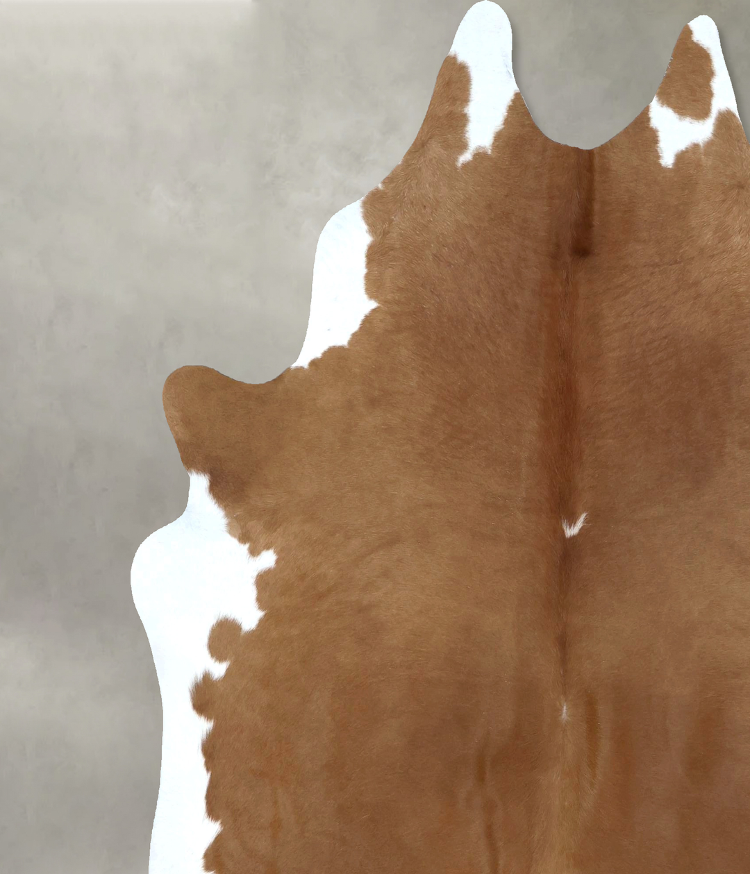 Brown and White Regular XX-Large Brazilian Cowhide Rug 7'8"H x 6'8"W #