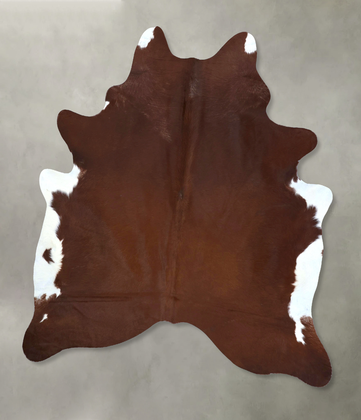 Brown and White Regular XX-Large Brazilian Cowhide Rug 8'0"H x 6'4"W #B20818 by Hudson Hides
