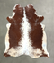 Brown and White X-Large Brazilian Cowhide Rug 7'4